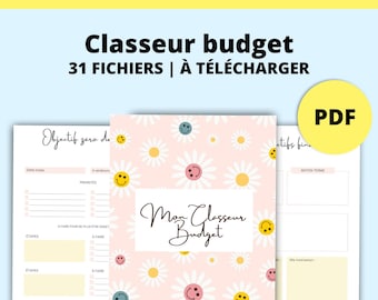 Classeur budget imprimable en français fiches PDF format A4 A5 et Lettre