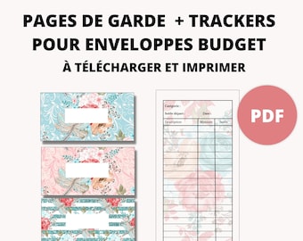 Pages de garde et trackers en français imprimable pour système des enveloppes budget PDF à télécharger