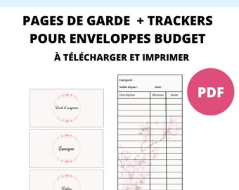 Étiquettes et trackers pour enveloppes budget zip A6 en français PDF à télécharger et imprimer