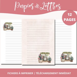 Papel carta para imprimir tema navideño en formato PDF A4 A5 y US Letter