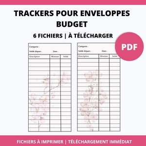 Budget tracker in French for budget envelopes to print PDF