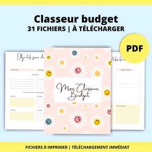 Carpeta de presupuesto imprimible en francés, hojas PDF A4 A5 y formato Carta
