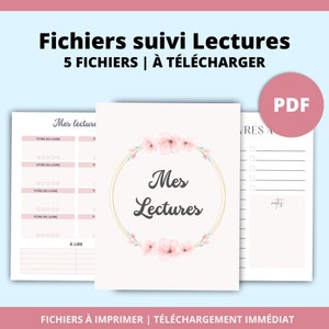 Journal de lecture en français à imprimer PDF format A4 A5 et Lettre US