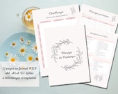Planificateur ménage en français avec checklist ménage de printemps PDF 12 pages imprimables