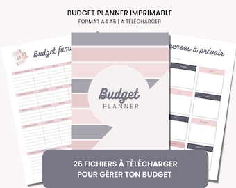 Mi planificador de presupuesto en francés 26 páginas, seguimiento de ahorro presupuestario mensual y semanal y balance presupuestario PDF A4 y A5