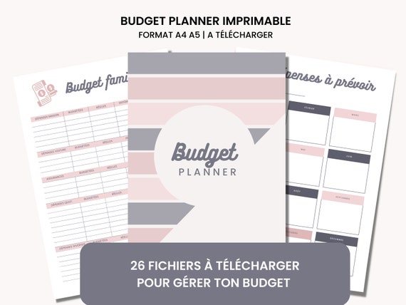 My Budget Planner in French 26 Pages Monthly and Weekly Budget Savings  Tracker and Budget Report PDF A4 and A5 