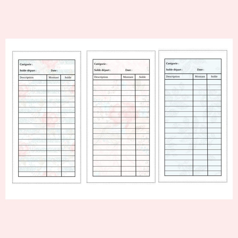 Printable French Cover Pages And Trackers For The Budget Etsy UK Printable French Cover Pages And Trackers For The Budget Etsy UK