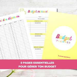 Mein Budgetplaner, die wichtigsten Blätter für die Verwaltung Ihres Budgets (auf Französisch)