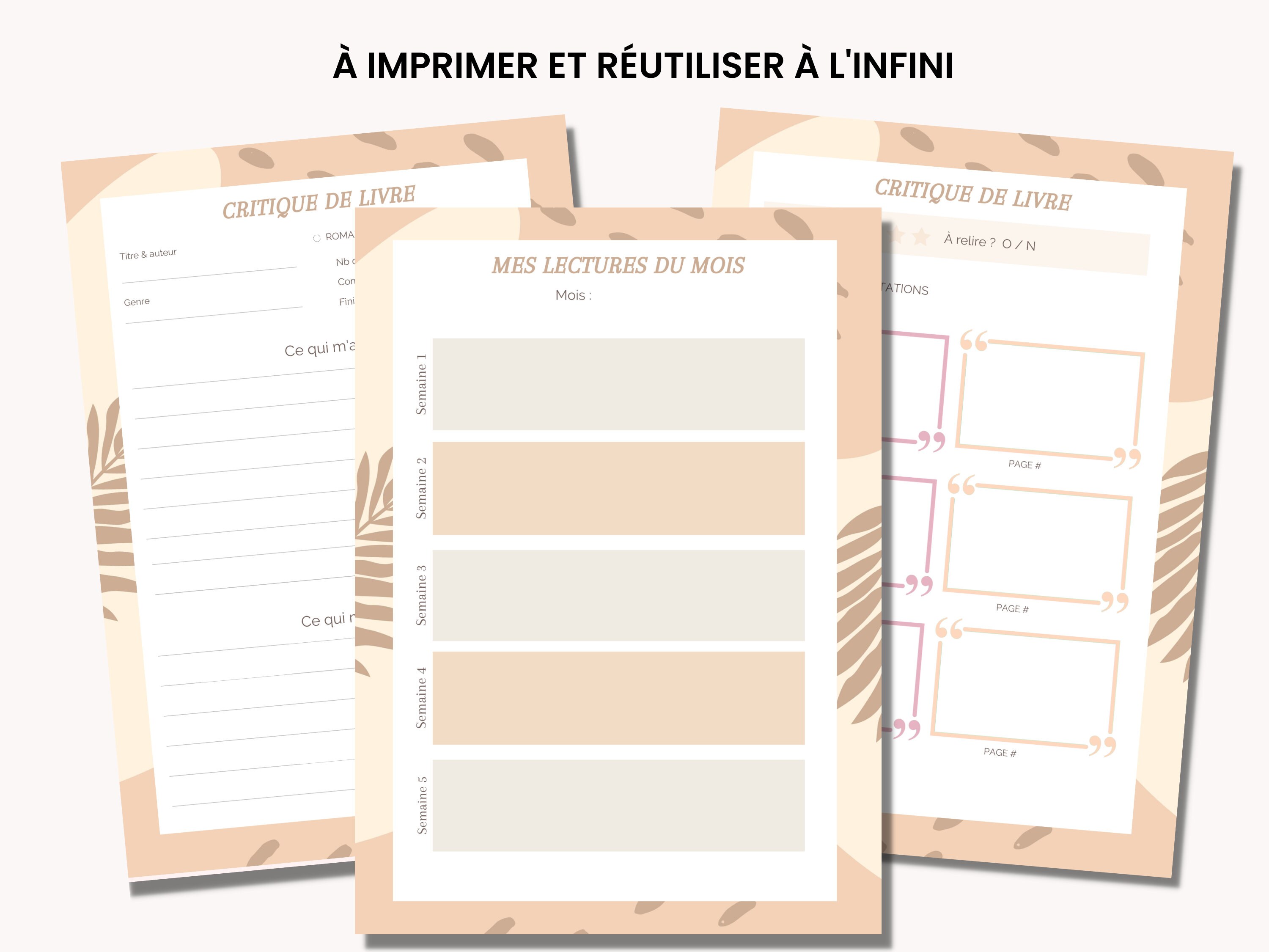 French Notes. Printable Printable French Reading Notebook 24 Files A4 A5 and Letter Instant ...