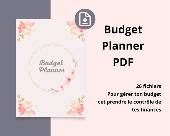 Mon Budget planner 26 fichiers gestion budget en français imprimable PDF format A4 A5 et lettre