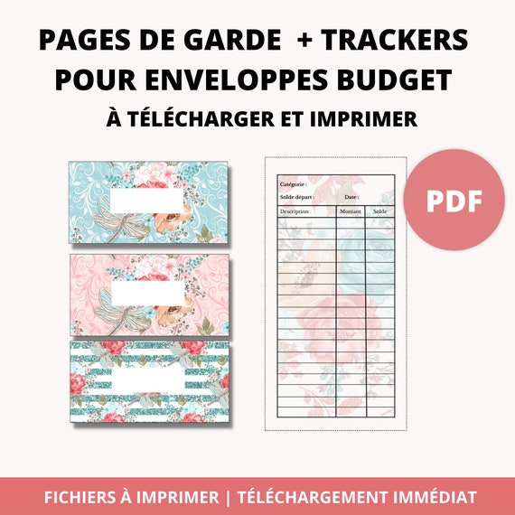 Pages de garde et trackers en français imprimable pour système des