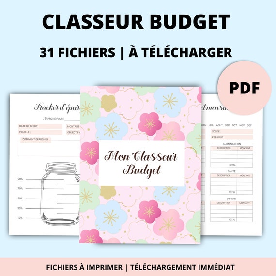 Printable Budget Workbook in French PDF A4, A5 and American Letter