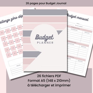 Agenda journalier non daté à imprimer, PDF éditable pour recharge planner A5  ou A4 en français, 3 coloris inclus : rose, menthe et gris -  France