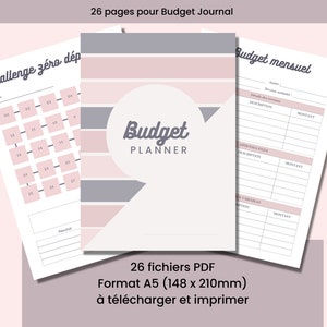 My Budget planner in French PDF to print A5 format