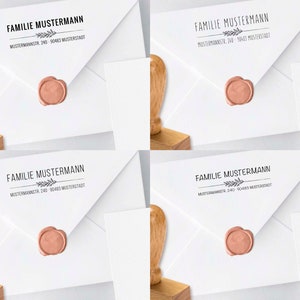 Timbro floreale personalizzato per l'indirizzo di famiglia - Filiale
