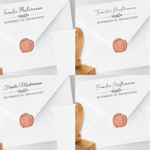 Timbri floreali personalizzati per indirizzi familiari