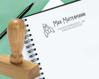 Personalisierter Adressstempel für Kinder