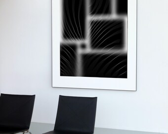 Abstract Printable Wall Art Black and White Modern Aesthetic Print ...