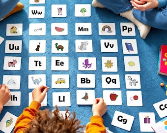 Preschool Alphabet Matching Game, Montessori Homeschool (Printable Download)