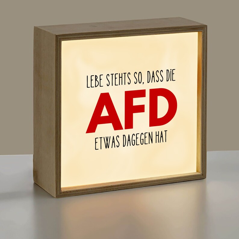 Leuchtbox mit Spruch Lebe stets so dass die AFD... Etsy.de