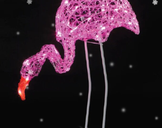 Large Outdoor Light up Flamingo Decoration Etsy