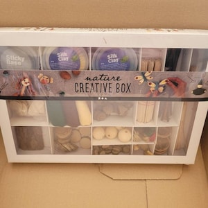 Nature creative box. Craft kit clay beads etc