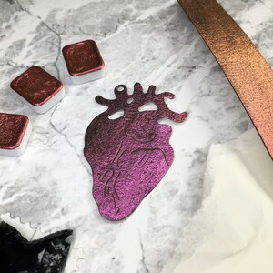PHOENIX Color shift Rot Orange Lila Pink Handmade Shimmer