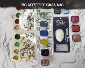 Watercolor Big Mystery Grab Bag, handmade watercolor, watercolor kit, Big watercolor grab bag