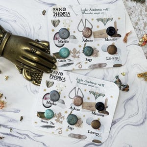 LIGHT ACADEMIA vol.II - Campione di acquerelli Shimmer fatti a mano, regalo per artisti