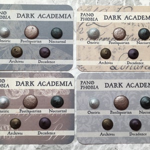 Dark Academia handgemaakte Shimmer aquarel monster Dot kaart