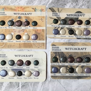 Cartão de amostra de aquarela brilhante feito à mão de bruxaria