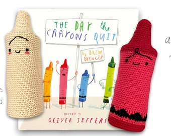 Crayon Buddies **DIGITAL PATTERN** - Crochet Pattern - Amigurumi - The Day the Crayons Quit - Children's Books - Teacher Gift - Crochet