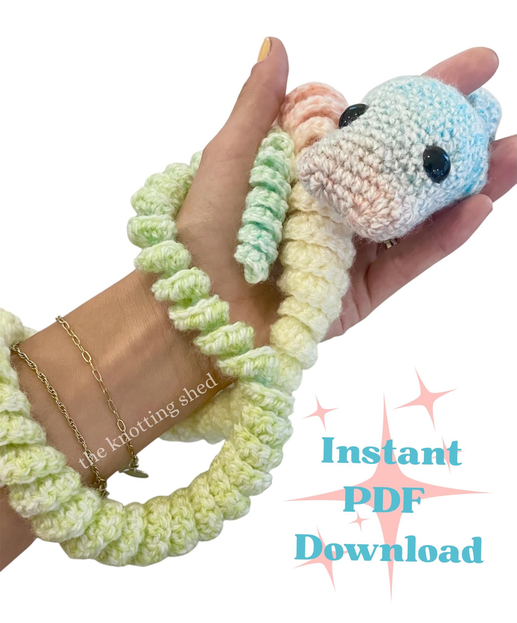 36 Snake Crochet Patterns to Stitch: Amigurumi, Plush, No-Sew, and Giftable Designs 5 Snake Fidget Crochet