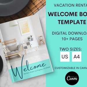 Vacation Rental Welcome Book Template | Airbnb | Canva Template | VRBO | Airbnb Host | Digital Download | Printable Welcome Book