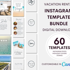 Airbnb Instagram Templates | Airbnb | Canva Template | VRBO | Airbnb Host | Vacation Rental | Airbnb Instagram Marketing | Editable Template