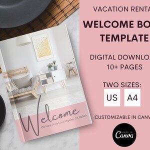 Vacation Rental Welcome Book Template | Canva Template | VRBO Welcome Book | Airbnb Host | Digital Download | Printable Rental Template