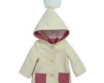 Wool baby coat for girls