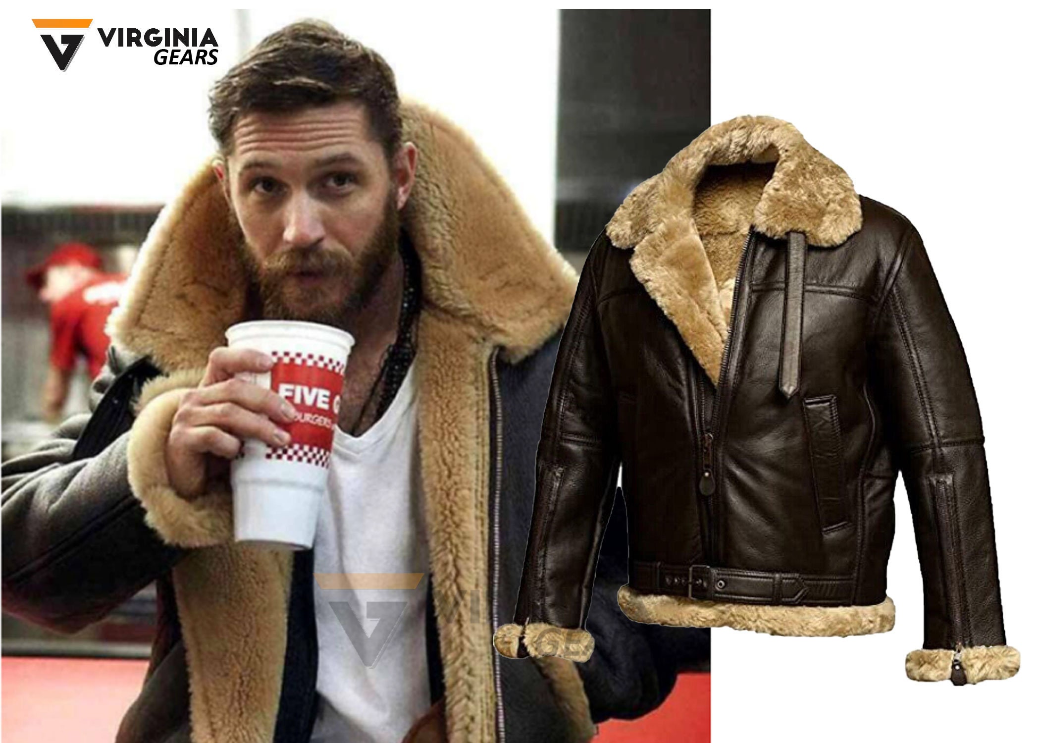 Leather Jacket Mens Faux Fur Jacket Sherpa Lined Fleece Shearling Coat Warm  Military Cargo Trucker Aviator Bomber Jacket Outwear