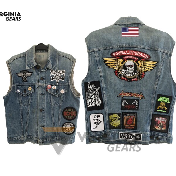 Denim Vest Etsy