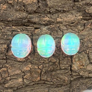 Natural Quartz Oparex Opal Scarab  Carved. Quartz Scarab Cut-Carving Gemstone, Handmade Carving Ring Making Jewelry Making