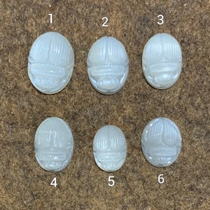 100% Natural White Moonstone Scarab Carved. White Moonstone Scarab Cut-Carving Gemstone Ring Making Jewelry Making Scarab Beetle Jewelry