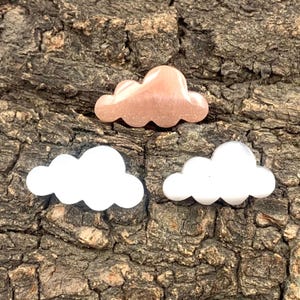 Natural Moonstone Cloud Shape Carved Gemstone Jewellery Making, Loose Gemstone, Hand Carved Gemstone, Gemstone For Jewellery
