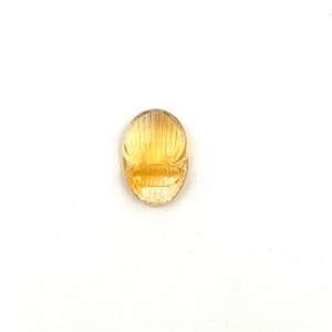Natural Citrine Scarab Carving: Gemstone Jewelry Making (13x9x5mm, 4.5cts)
