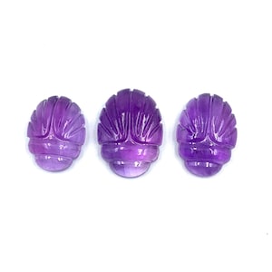100% Natural Purple Amethyst Scarab Carved. Amethyst Scarab Cut-Carving Gemstone Ring Making Jewelry Making ( With Video )