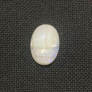 Natural Moonstone Scarab Carving: Gemstone Jewelry Making (14x10x6mm, 6.7cts)