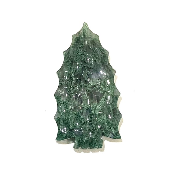 Sapin de Noël, cadeau spécial agate mousse naturelle à sculpter, pierre précieuse, sculpture sur agate mousse, pendentif arbre, fabrication de bijoux, cristal énergétique