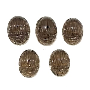 Natural Smoky Quartz Scarab: Carved Gemstone for Jewelry Making