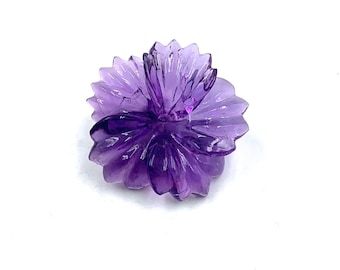 13.25 CTS アメジスト フラワー カービング セット 3 個 CG-2694