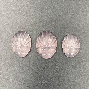 Rose Quartz Scarab Carving: Natural Gemstone for Ring/Jewelry Making