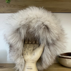Vintage Handmade Canadian Fox Fur Hat/Fluffy Hat/ Winter Hat